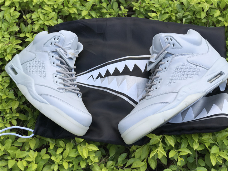 2017 Jordan Retro 5 Pure Platinum White Shoes - Click Image to Close